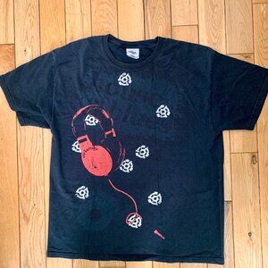 Vintage Y2K House of Blues Men's Large Faded Black Music Rock Tee